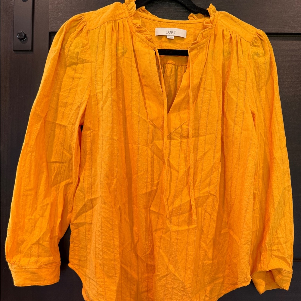 LOFT Women's canary yellow  Blouse